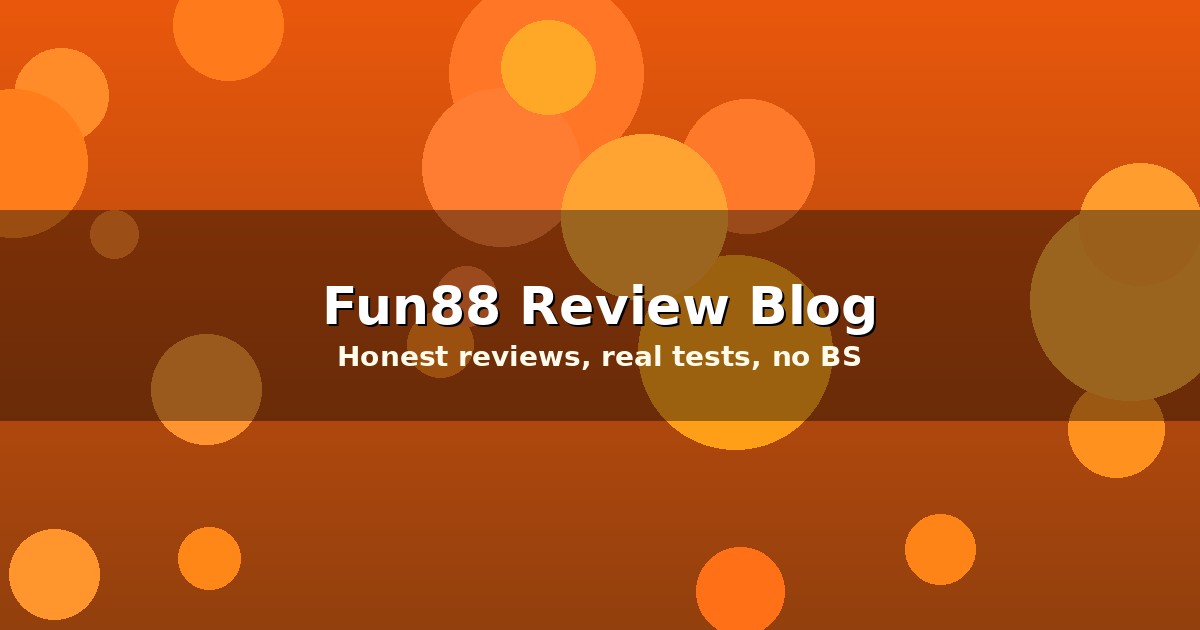 บล็อกรีวิว Fun88 ข้อมูลจริง ไม่อวย